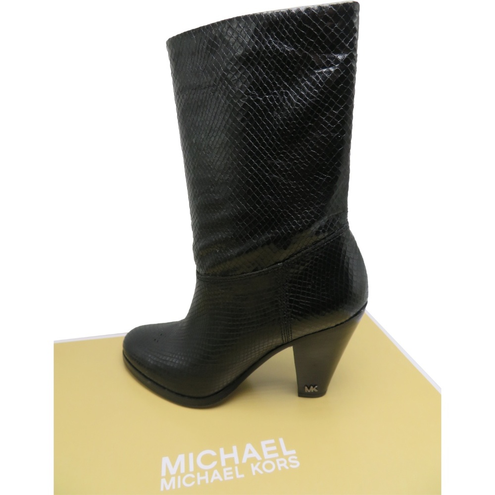 Michael Kors DIVIA Embossed Leather Bootie